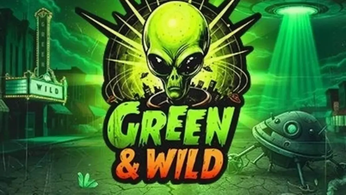 Pemandangan hutan rimbun dan simbol satwa liar dalam slot Green & Wild